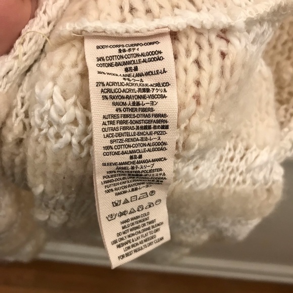 NWT Free People Aurora Crochet Knit Dress medium cream white ivory - Picture 7 of 9